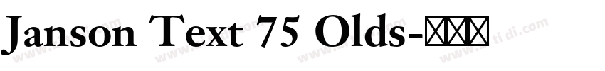 Janson Text 75 Olds字体转换